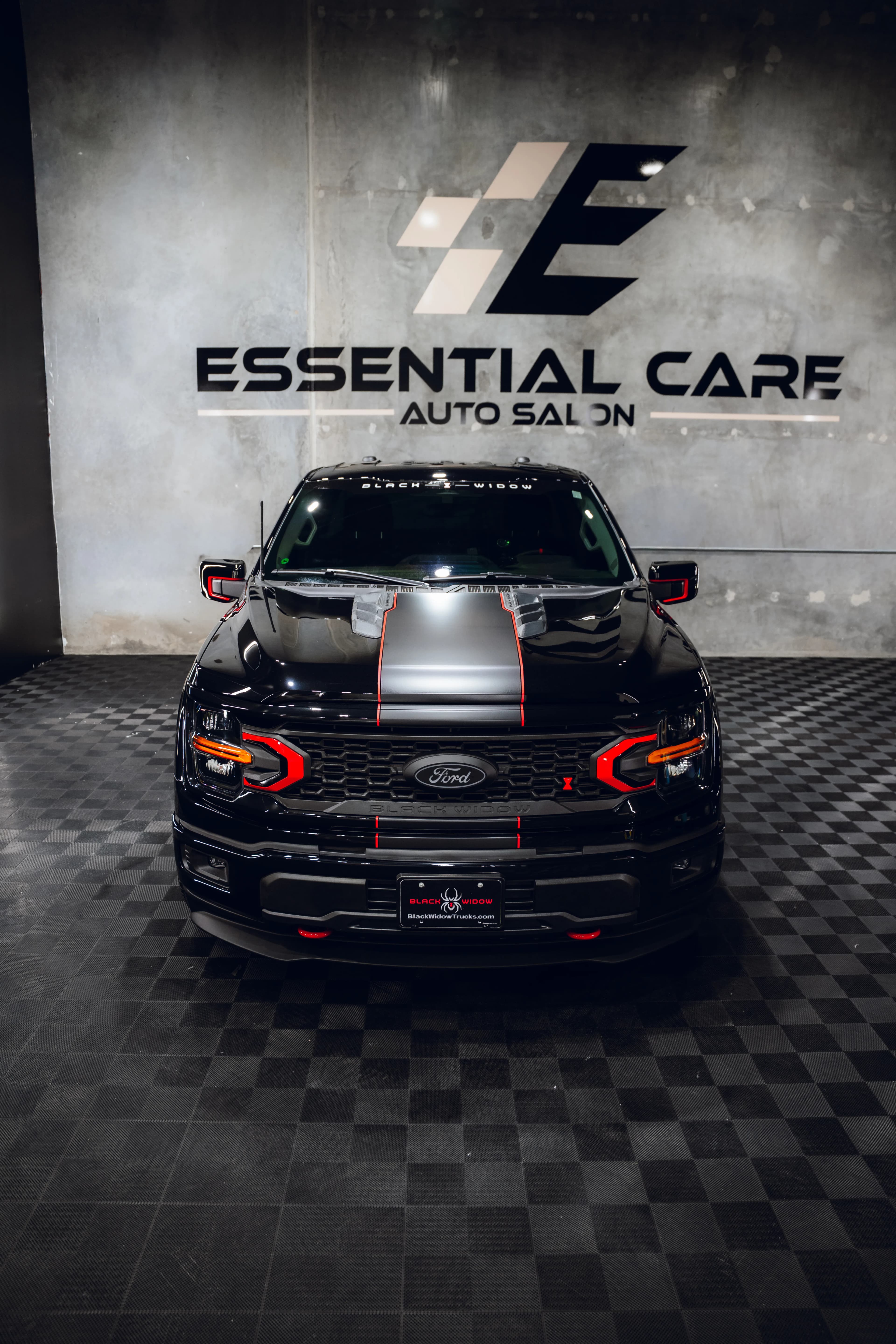 Black Widow Ford F-150 with custom accent wrap